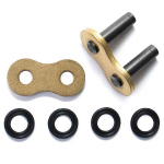 Замок заклепка FJ для цепи 520 ATV черно-золотая