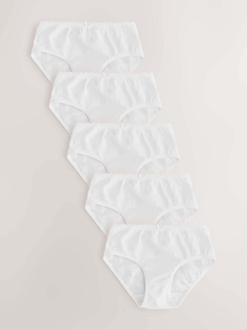 Трусы для девочки Next AB5-720, 5 шт., Белый