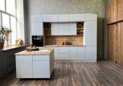 Модульный кухонный гарнитур «Тренто» 1800 (Штукатурка белая), ЛДСП/МДФ, ДСВ Мебель