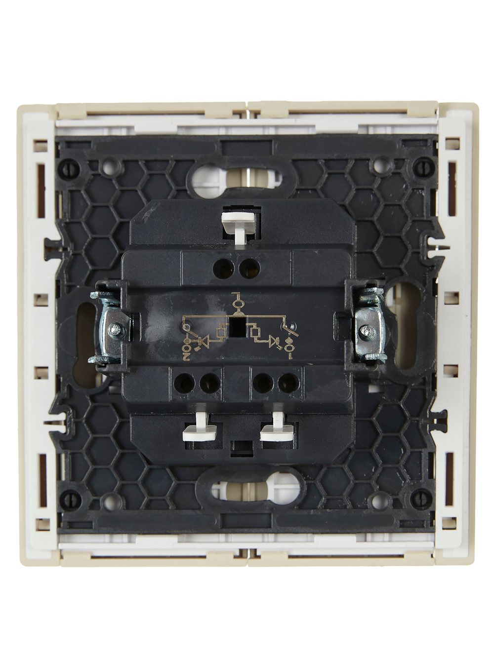 FORTE&PIANO Выключатель 2-клавишный с индикацией 10А FP406 ваниль IEK