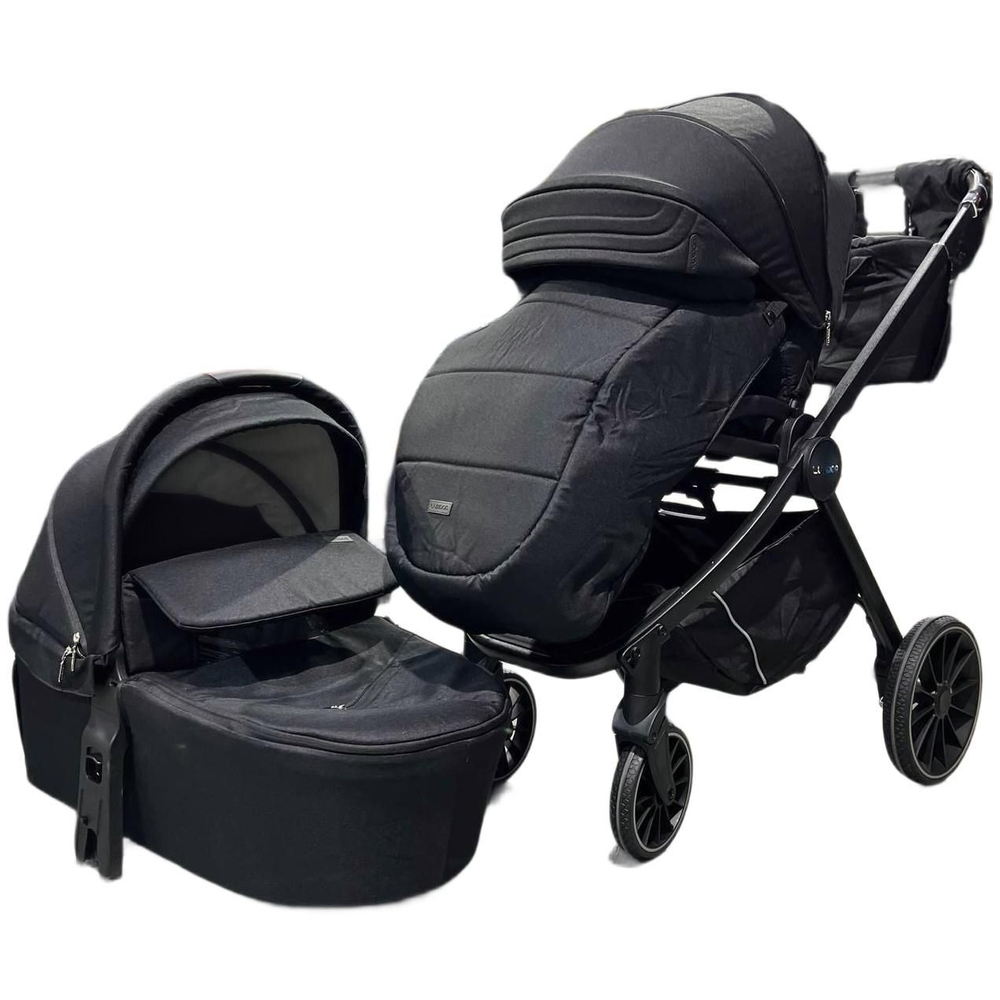 Коляска детская модульная 3в1 Luxmom 760 автолюлька/черный
