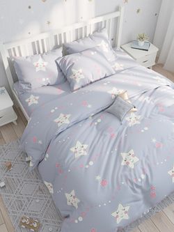 Пододеяльник Сказка "Спящие звезды" 2-спальный на молнии 175х215 см, перкаль