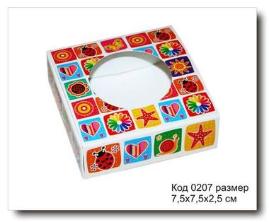 Коробочка код 0207 размер 7,5х7,5х2,5 см для мыла