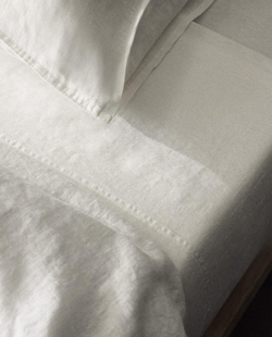 Zara Home - Простыня верхнюю одежду из льна (плотностью 235 г/м2), белый, 270x280 см