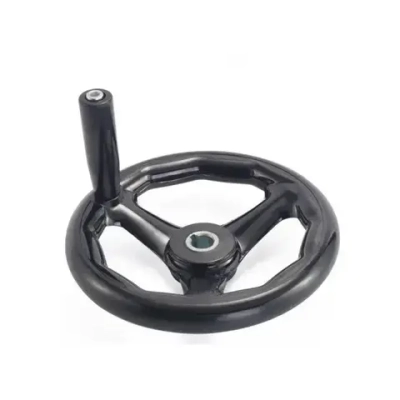 Маховик бакелит 200х18х6мм (Dxdxb) с 3-мя спицами, с ручкой