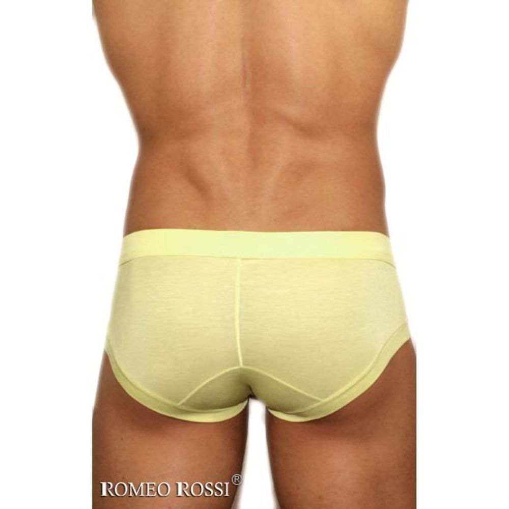 Мужские трусы брифы желтые Romeo Rossi RR2007