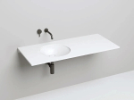 Раковина врезная снизу столешницы Salini MAREA 08 1802208M 42 из искусственного камня S-Stone, белая матовая