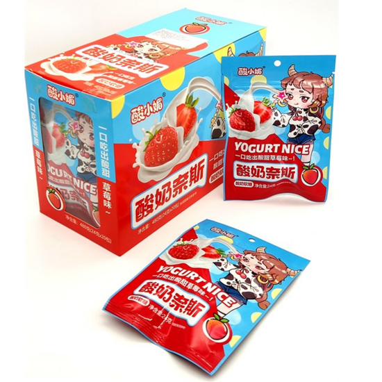 Конфеты фруктово - йогуртовые Yogurt Nice Клубника (Китай)