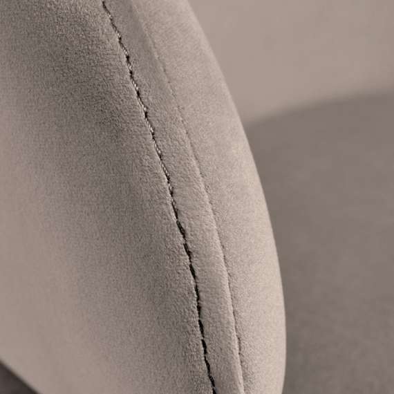 Стул Lime, серо-бежевый микровелюр с золотыми ножками