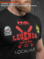Футболка спортивная хлопковая мужская LEGENDA Двор на Двор красная