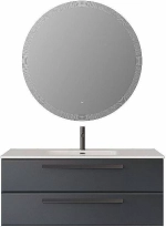 Тумба с раковиной Cezares ECO-CER-N 120 ECO-CER-N-1200-2C-SO-GR-P графит