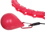 Обруч спортивный регулируемый «Fitness» 24 части (длина окружности 130 см) с утяжелением, розовый