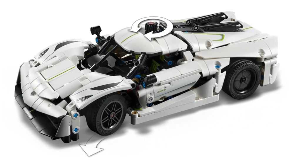 Конструктор LEGO Technic 42184 Гиперкар Koenigsegg Jesko Absolut Белый