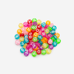 Бусины с буквами "Русский алфавит", 6,7мм, микс цветов, акрил