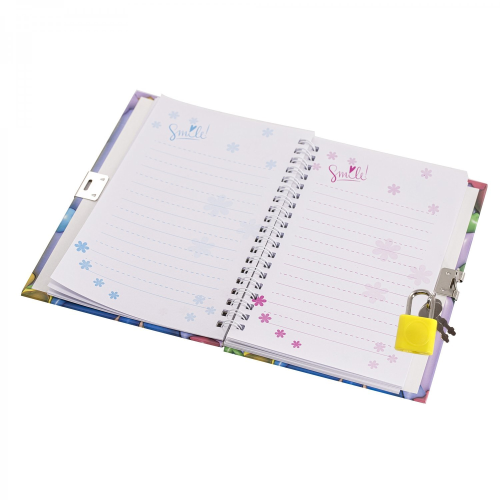 Блокнот 13,0 см * 18,0 см , гребень, Alingar, ламинация, эффект 3D, замочек, 45 л., дизайнерский блок, линия, "Печеньки"