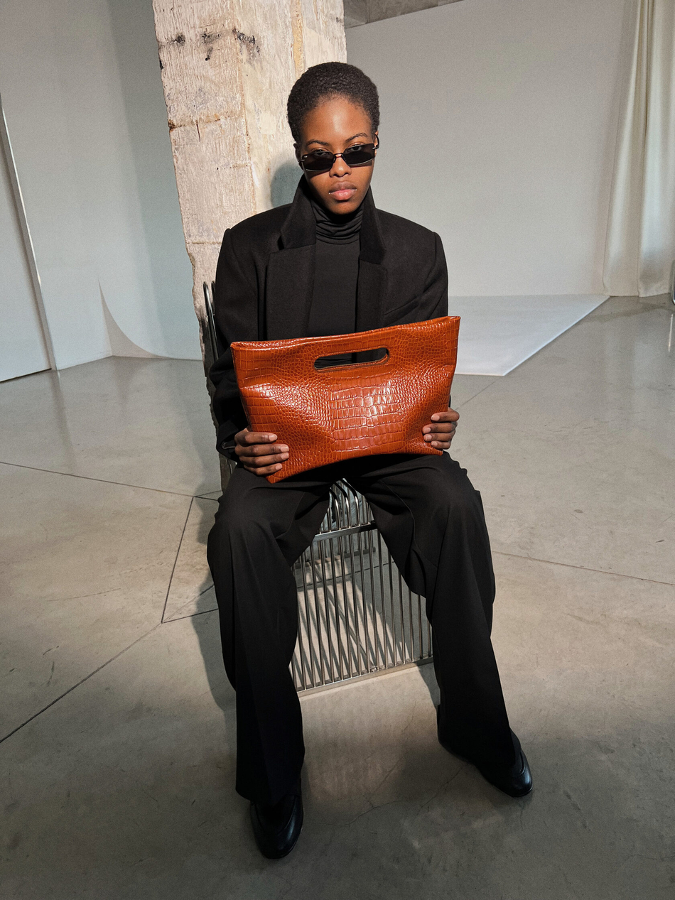 Сумка Луна кроко