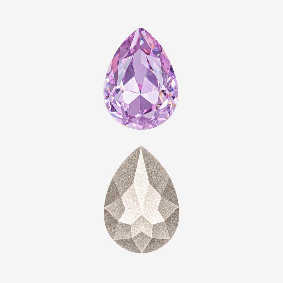 Кристалл Капля (Drop), оттенок "Светло-аметистовый"/"Light Amethyst", 10*7мм