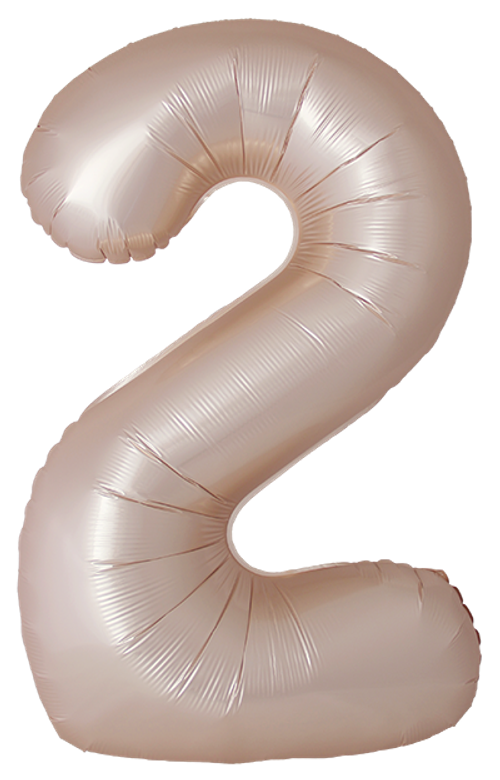 Цифра 2 Slim, Звездное Золото, Матовый в упаковке 40" Fm
