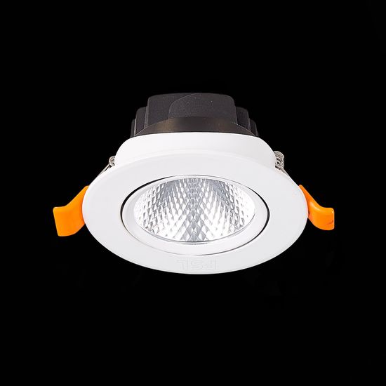 ST211.538.06.24 Св-к встр. Белый LED 1*6W 3000K 480Lm Ra80 24° IP20 D86xH50 220-240V Встраиваемые светильники