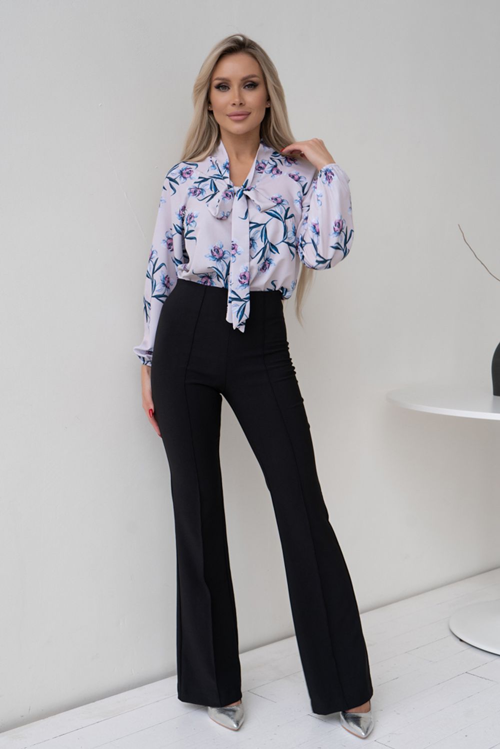 Блуза Агата (цветочный принт) Б11-236/4 Nikol (Акция)