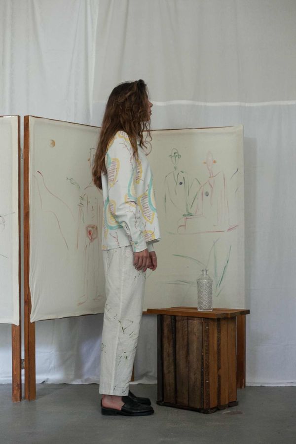 Рубашка Lace Collar Белая - фото 4