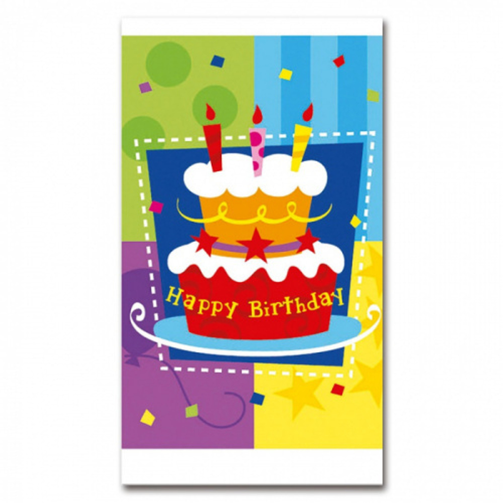 Скатерть  Торт Birthday 140х180см.