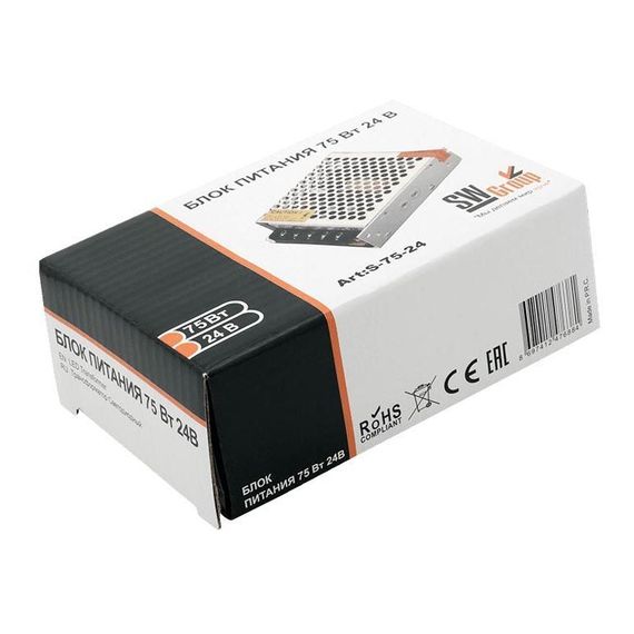 Блок питания SWG 24V 75W IP20 3,2A S-75-24 000299