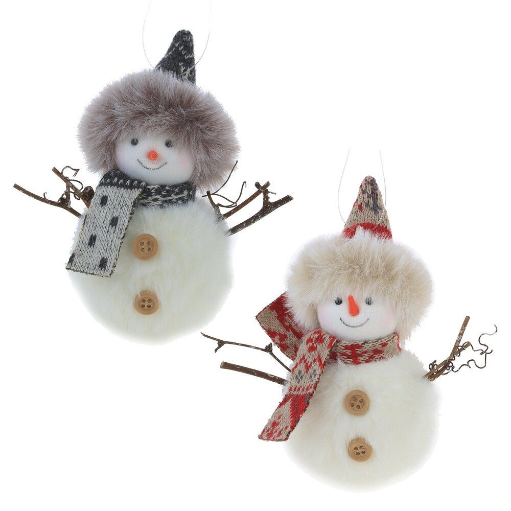 GAEM Изделие декоративное подвесное "Снеговик", L11,5 W6 H13 см, 2в.