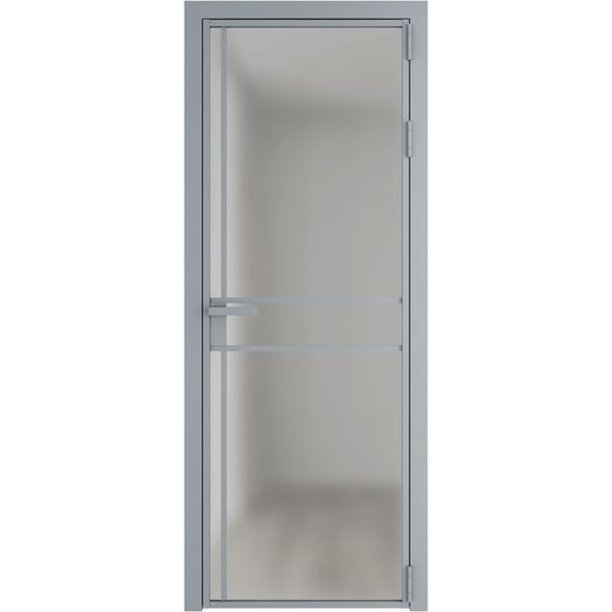 Алюминиевая дверь 9AG серебро остеклённая