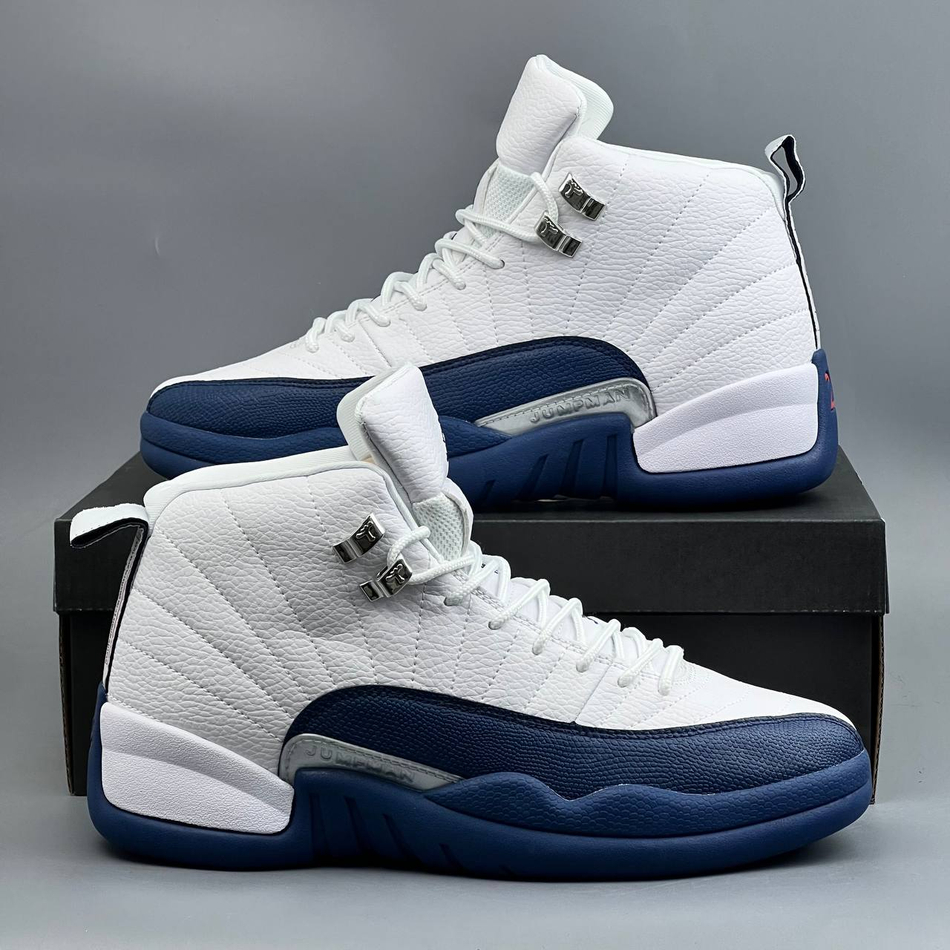 Кроссовки Nike Jordan 12 #481 (бел.-син.)