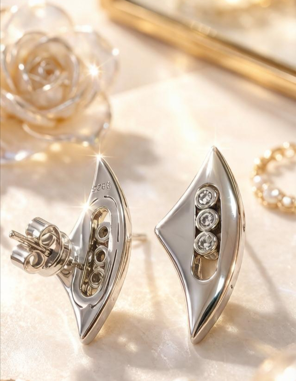 Ювелирные серьги из серебра 925 пробы