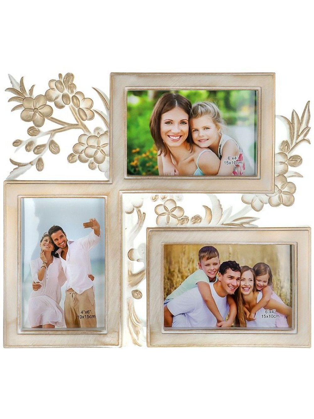 Фоторамка на 3 фото 10*15см "Памятная дата" бежевая