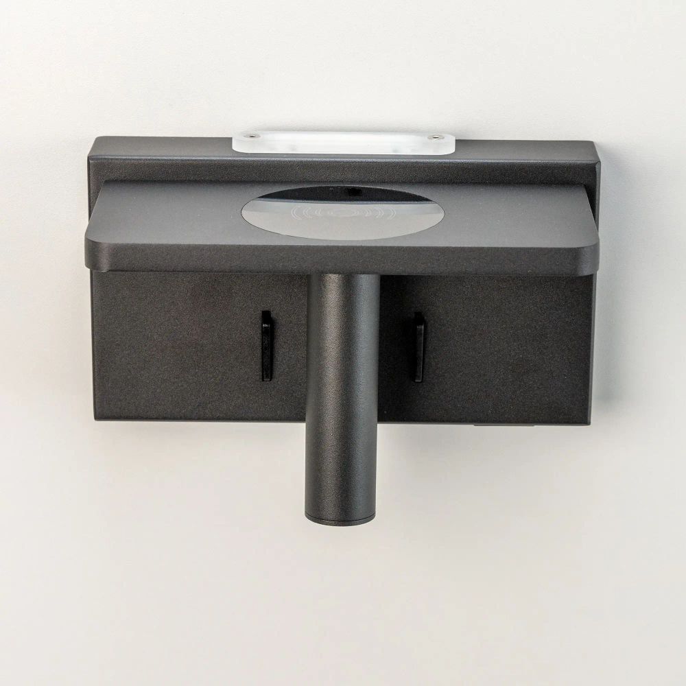 Citilux Декарт CL704371 LED USB QI Светильник поворотный Чёрный