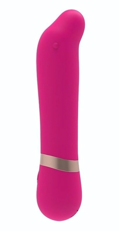 Розовый мини-вибратор для массажа G-точки Cuddly Vibe - 11,9 см. (Цвет: розовый)