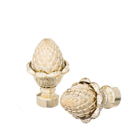 Наконечники "Шишка" d25 мм, цвет золото глянец