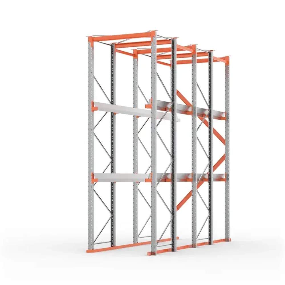 Стеллаж набивной паллетный 4000х3300х1100 (85.1.5). Ярусы: пол+1