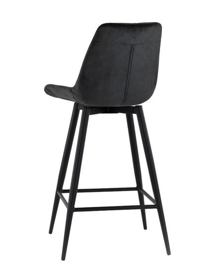 Стул барный Флекс с поворотным механизмом велюр черный