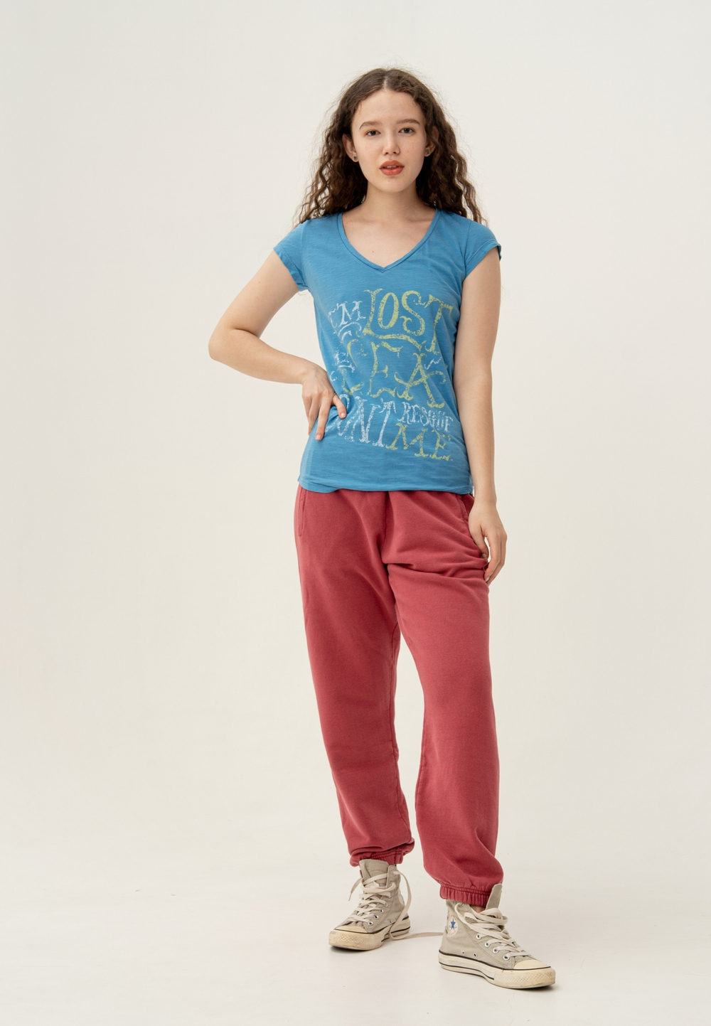 Футболка Bowery NYC Slub "Lost Of Sea" Vintage Blue