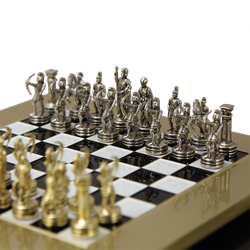 Manopoulos Шахматы с фигурами из бронзы Античные войны