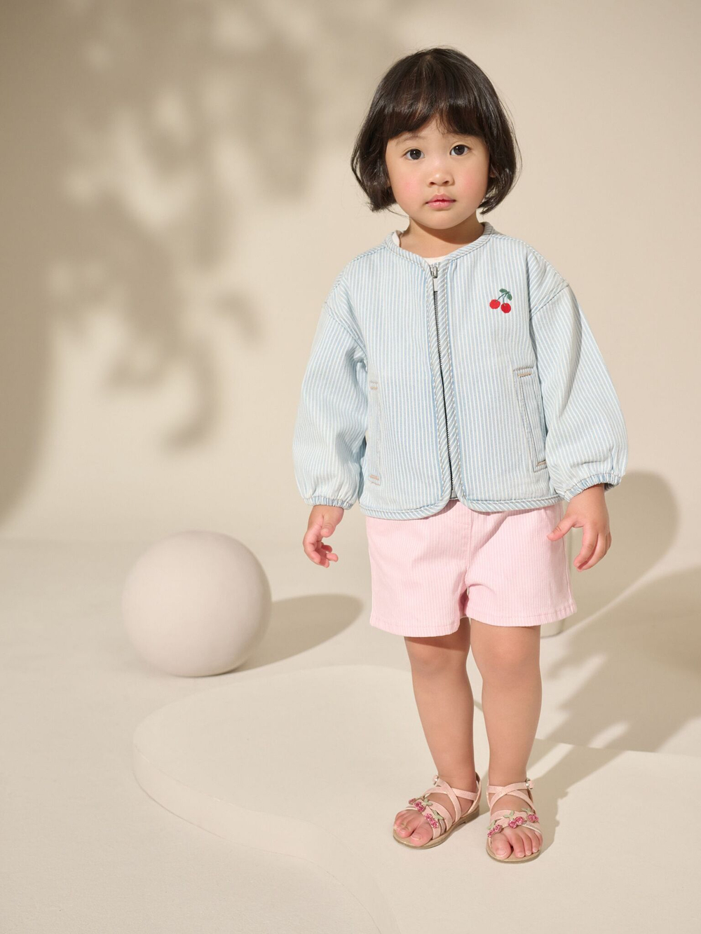 Куртка с вышивкой на молнии для девочки Next E43-353, Голубой