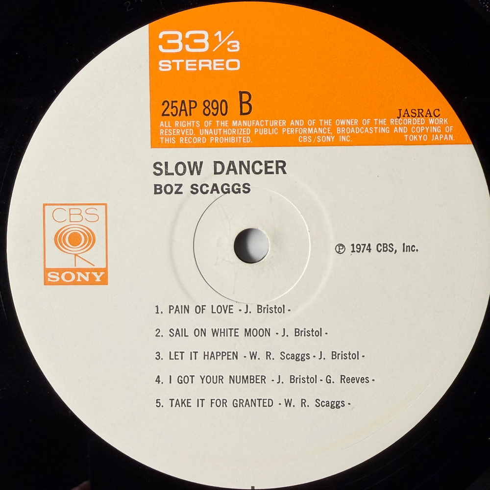 Виниловая пластинка Boz Scaggs – Slow Dancer LP