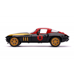 Avengers - автомобиль Chevy Corvette 1966 1:24 + фигурка Черной вдовы 3225014
