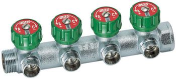 FAR Коллектор рег. 1" 4 отв. 3/4" Flat-Faced (под плоское уплотнение)