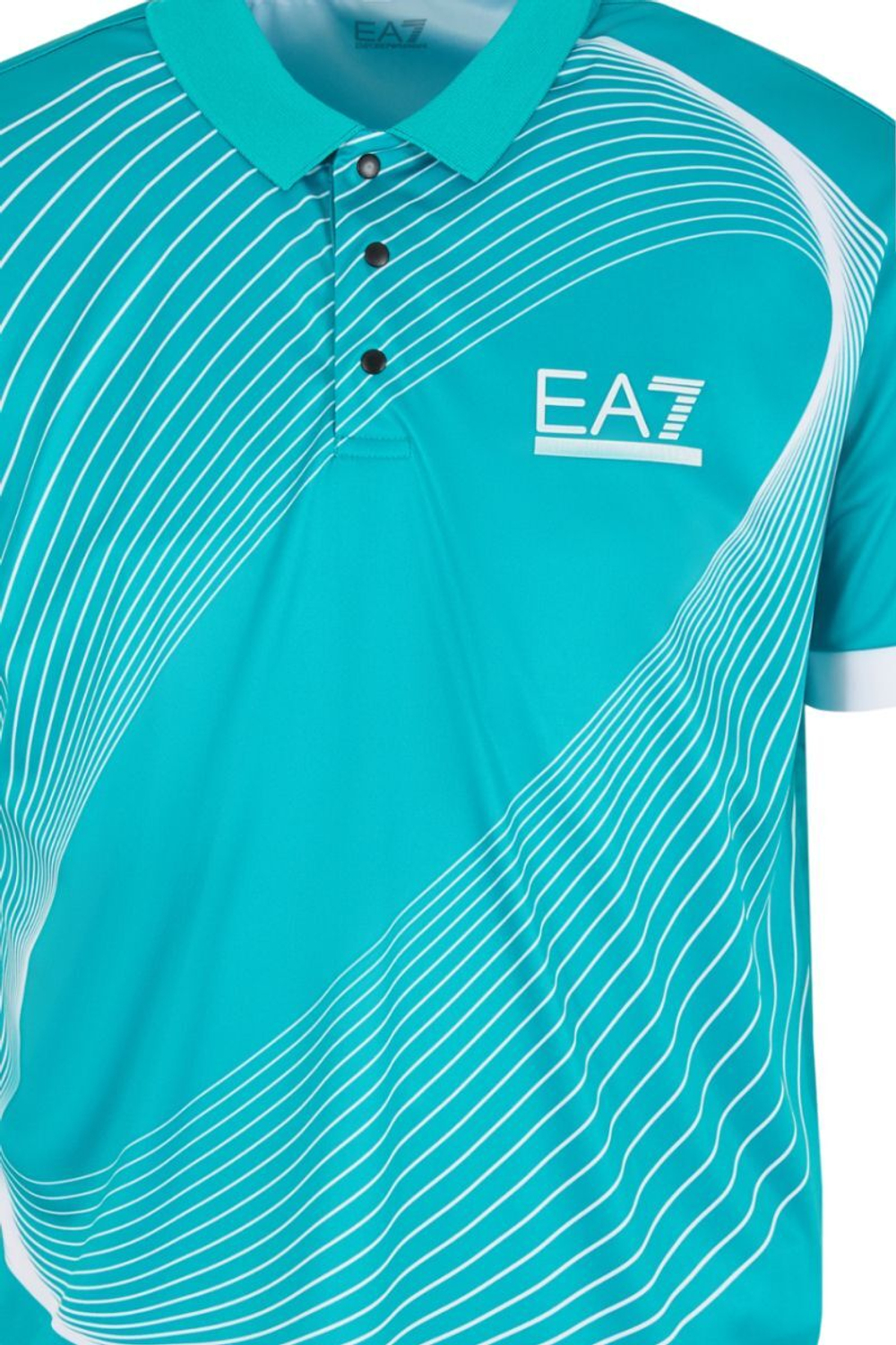 Мужское теннисное поло EA7 Man Jersey Polo Shirt - зеленый