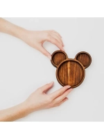 Деревянная менажница "Микки Маус" из кедра