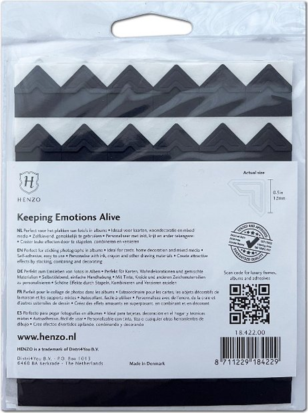 HENZO 18422 уголки черные 108 шт