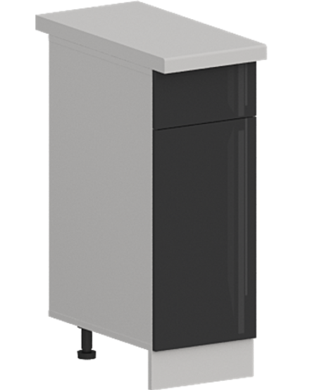 Кухня Модуль ШН1Я 300 Белый / Графит Глянец