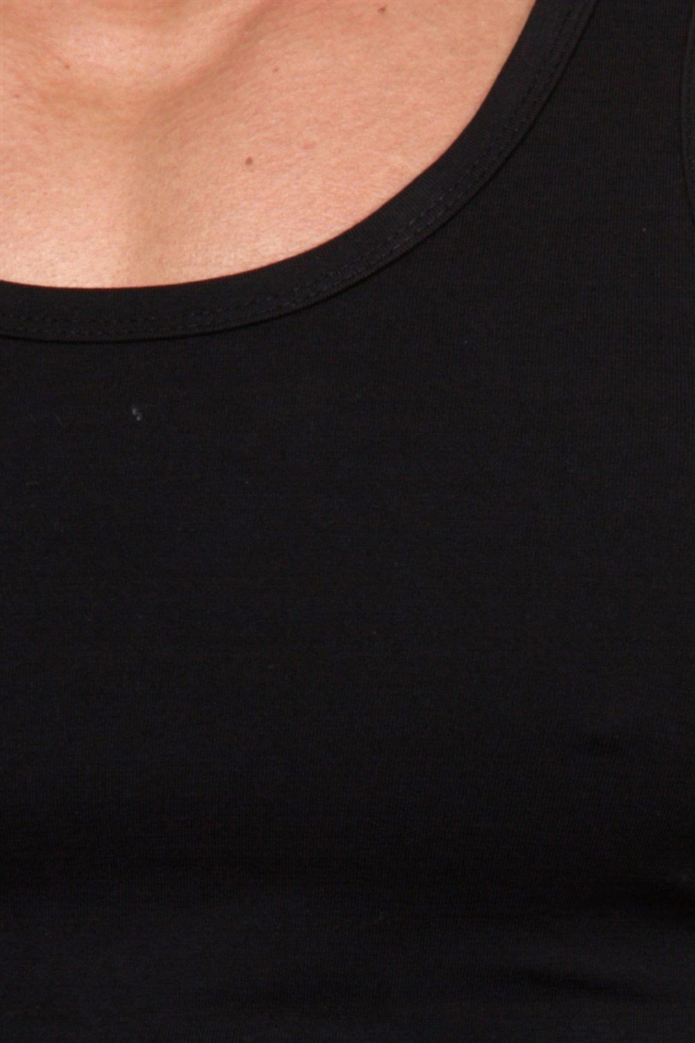 Черная хлопковая майка-борцовка (Размер: S) (Цвет: черный)