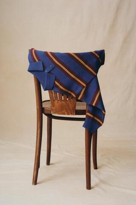 ZARA ТРИКОТАЖНОЕ ПОЛО В ПОЛОСКУ, КОРИЧНЕВО-СИНИЙ