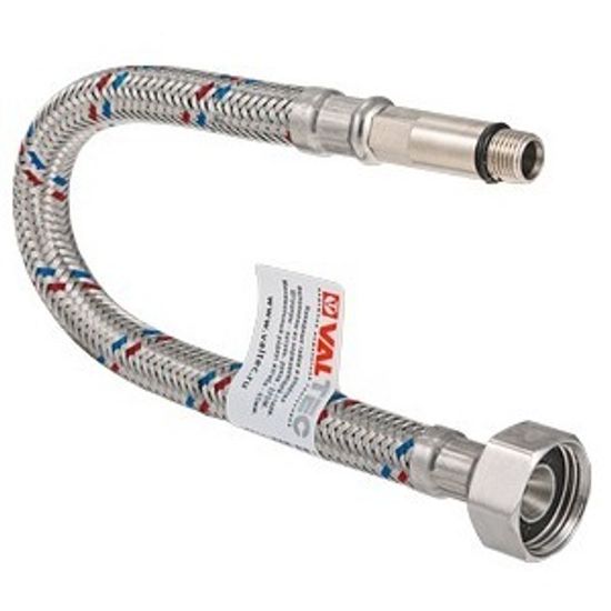 Гибкая подводка для смесителя Valtec ниппель и штуцер 1/2"xМ10 (35 мм), 30 см (VTf.004.IS.0435030)